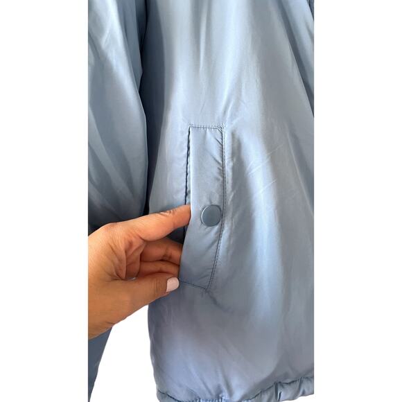 BDG Isla Lightweight Funnel Neck Puffer Jacket Light Blue Size XS - Picture 9 of 14